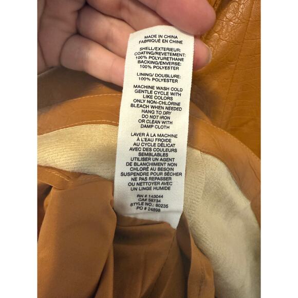 NWT Anthropologie Avec Les Filles Faux Brown Leather Seamed Swing Dress 1XL - Picture 12 of 12